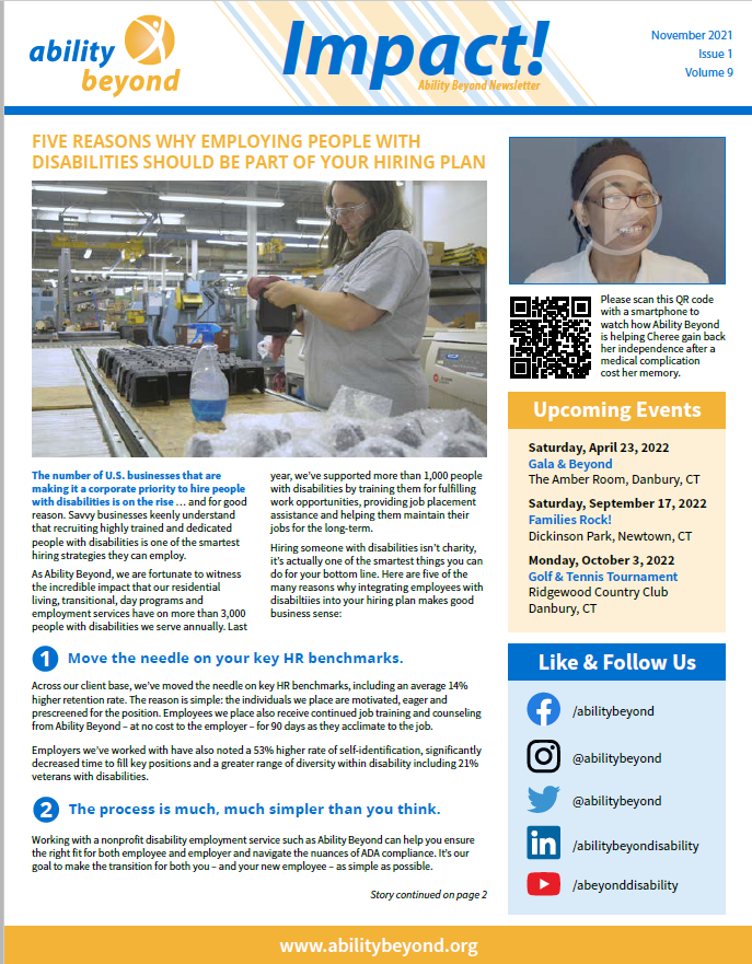 Cover of November 2021 Newsletter