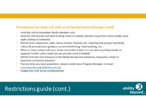 Bullet points describing Level 2 Orange Restrictions